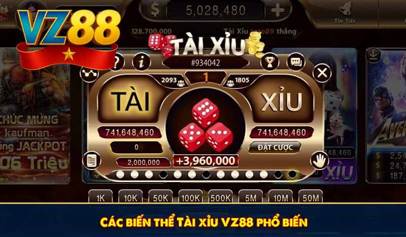 Các biến thể Tài xỉu VZ88 phổ biến